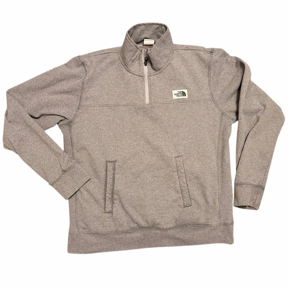 The North Face Men’s Gray Quarter-Zip Pullover – Large